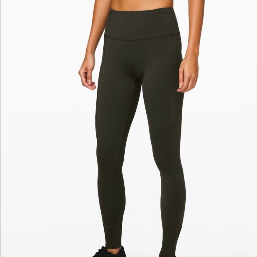 Lululemon Fast and Free Olive leggings size 4